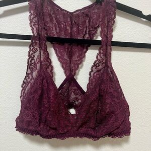 Plum lace bralette